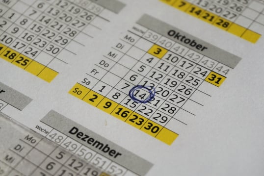 Calendario de gastos