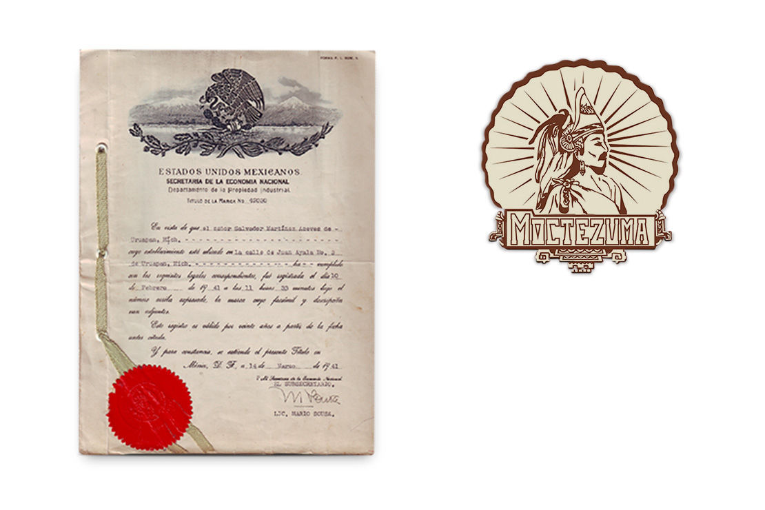 Chocolatera Moctezuma Trademark certificate